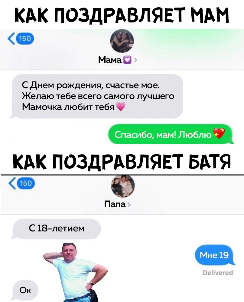 Поздравления мужчин